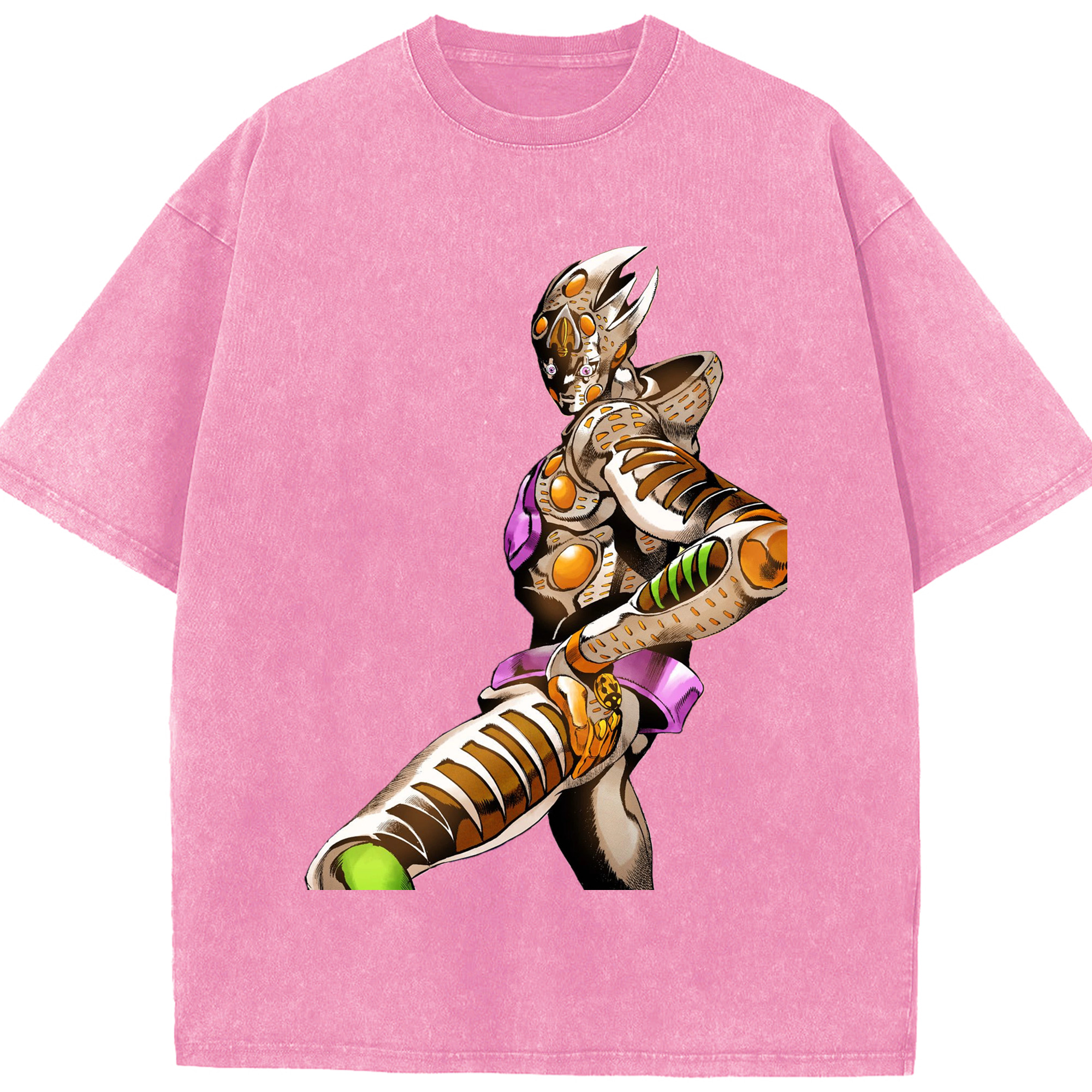 （画像用） ジョジョの奇妙な冒険 ジョルノ?ジョバァーナ JoJo's Bizarre Adventure Giorno Giovanna 綿100% ヴィンテージ風 半袖Tシャツ（フロントプリント）